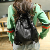双肩包女韩版背包全防水软皮包包休闲大容量旅行包女士手提两用包