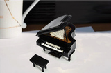 迷你仿真钢琴模型摆件三角钢琴模型音乐盒钢琴罩节拍器钢琴凳饰品
