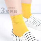 夏季韩国天鹅绒女士中筒薄款丝袜日系糖果色直板纯色透气短丝袜子