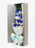 蓝色妖姬蓝玫瑰礼盒鲜花送生日女友速递祝福鲜花礼物上海鲜花速递