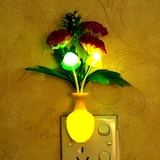 发光花瓶 插电起夜光控感应LED节能小夜灯创意蘑菇七彩喂奶床头灯