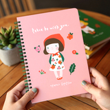 正品|韩国文具gracebell 可爱女孩万年历日程计划本 横线本笔记本