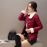欧家 欧洲站2015秋冬新款棉衣女短款外套学生韩版修身时尚大码