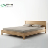 现代简约纯实木床1.8米双人床1.5米榻榻米床日式韩式公主床定制
