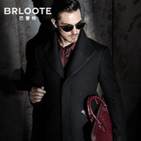 Brloote/巴鲁特男士羊毛呢大衣 男修身中长款商务休闲呢子外套