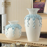 欧式花瓶摆件陶瓷插花瓶瓷器摆件客厅电视柜软装饰品白色艺术花瓶