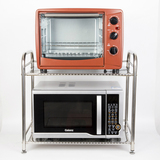 锈钢烤箱架包邮厨房二层微波炉架 台面单双层不锈钢置物架 2层不