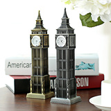 大号英国旅游纪念品 伦敦地标大本钟模型 经典摆件金属合金带机芯