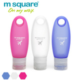 m square旅行硅胶分装瓶便携沐浴露空瓶子洗漱包洗发水挤压瓶可挂