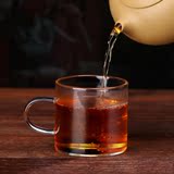 创意家用耐热玻璃杯带把水杯小茶杯子品茗杯咖啡杯酒杯功夫茶具