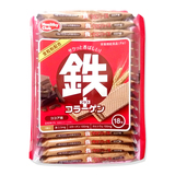 日本进口零食滨田healthy club补铁巧克力威化饼干18枚入袋装150g