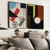 客厅装饰画现代三联画简约创意三拼挂画北欧沙发背景油画抽象线条