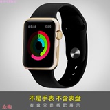apple watch表带女苹果iwatch白色硅胶运动型手表带男黑色38 42mm