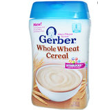 美国Gerber婴儿辅食全麦米粉米糊嘉宝三段宝宝营养米粉3段227g