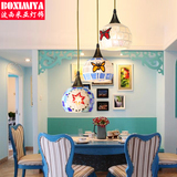 波西米亚餐厅吊灯三头地中海创意欧式餐吊灯田园饭厅厨房书房吊灯