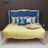 现代简约实木双人床欧式婚床卧室简约现代布艺床木制双人床实木床
