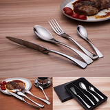 法国kaya 西餐刀叉勺四件套装西式创意西餐餐具不锈钢 牛排刀包邮