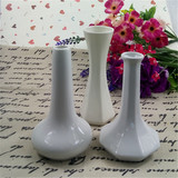 白色陶瓷器小花瓶摆件欧式创意家居客厅餐桌装饰品咖啡厅桌面花瓶