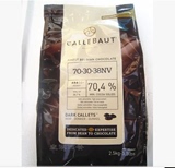 Callebaut嘉利宝 Dark Chocolate 70.4%黑巧克力币 2.5kg 烘焙