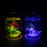 小鱼缸玻璃迷你缸办公桌面简易斗鱼缸透明创意小型斗鱼鱼缸生态瓶