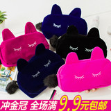 QY07新款大容量猫咪化妆包化妆袋 手拿式洗漱包旅行拉链包