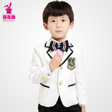 新款男童西装韩版套装儿童小西装学院风钢琴演出西服秋冬花童礼服