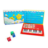 乐风车趣威文化迷你电子琴玩具有声绘本婴幼儿宝宝早教童谣小钢琴