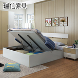 瑞信 卧室家具简约现代板式床双人1.5米1.8米高箱床储物床大床808