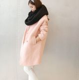 超爆款外套 15冬季新款韩版潮流茧型宽松中长款加棉羊毛呢大衣女