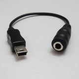 MINI USB转接线V3公3.5母转换插线T形梯口手机车载音响连接适配器