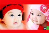 漂亮女宝宝海报超可爱宝宝画婴儿图片高清晰BB宝宝画墙贴画报E38