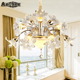 格灯堡欧式水晶吊灯复古美式餐厅吊灯led温馨卧室客厅个性创意灯