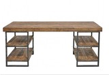 北欧实木家具复古电脑桌做旧玄关桌简约办公桌创意写字案台桌