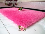 加柔加密加厚款6CM加弹力丝地毯艳粉色客厅卧室茶几床边满铺地毯