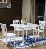 实木餐桌椅组合6人现代简约折叠伸缩餐桌小户型饭桌圆桌橡木餐桌