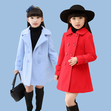 特价包邮童装女童呢大衣韩版秋冬季2015新款儿童羊毛呢子加厚外套