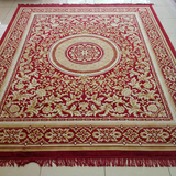 中国风传统大红色喜庆厚实脚感超柔软120L高档手工真丝地毯