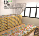 豪华型幼儿园午睡床环保实木儿童床原木床木制重叠床批发可拆装
