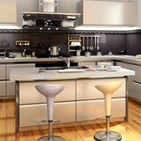现代简约风格超镜面板亚克力门板厨房不锈钢整体简易橱柜定制