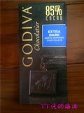 美国代购 godiva 85%黑巧克力大排 100g