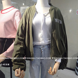 韩国东大门秋装2016新款棒球服夹克韩版外套拉链上衣女潮