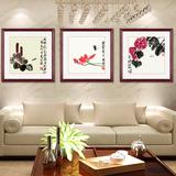 现代简约新中式餐厅装饰画水果厨房玄关沙发背景墙壁挂国画齐白石
