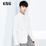 GXG男装 男士西装外套 斯文修身白色单粒扣西装便服#51101167