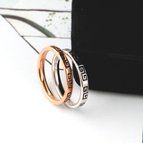 韩版镀18K玫瑰金复古罗马字母情侣戒指女对戒尾戒食指关节戒指环
