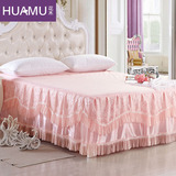 花木 韩式蕾丝单件床裙床单床罩1.51.8米床垫保护套夏季玻璃花边