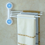 浴室真空亚洲大理石四杆瓷砖玻璃毛巾架旋转吸盘毛巾杆超强卫生间
