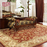 优立 巴基斯坦进口纯羊毛手工客厅地毯 奢华卧室床边毯