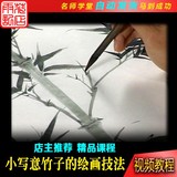 g023小写意花鸟画(竹子的画法)视频教程/国画水墨工笔示范教学