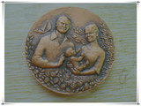 外国纪念章收藏  1977年瑞典维多利亚公主出生纪念铜章