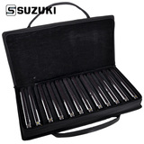 SUZUKI铃木口琴24孔复音口琴W-24_Set12只调套装口琴正品配大琴包